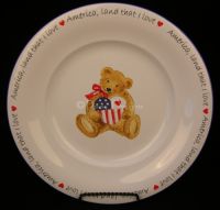 Retroneu LAND THAT I LOVE Teddy Bear Dinner Plate